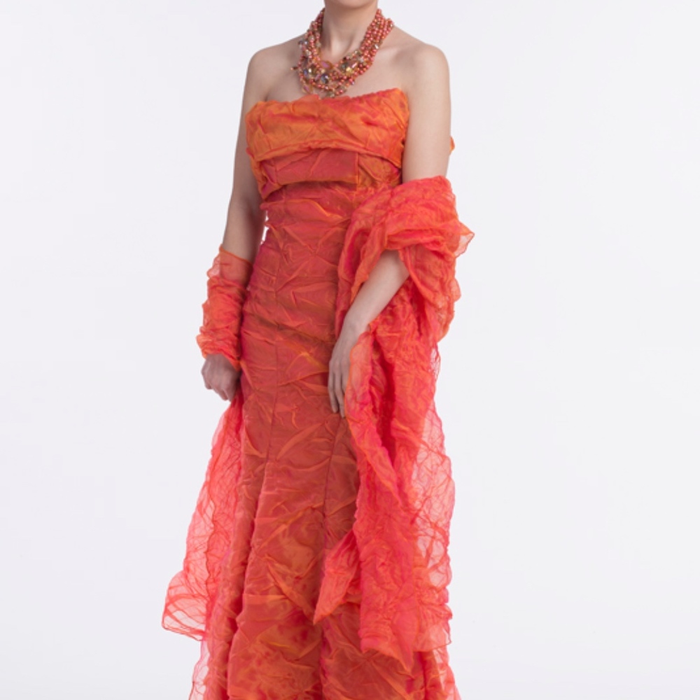 Designer Ruched Dress - Picture 3 of 3
